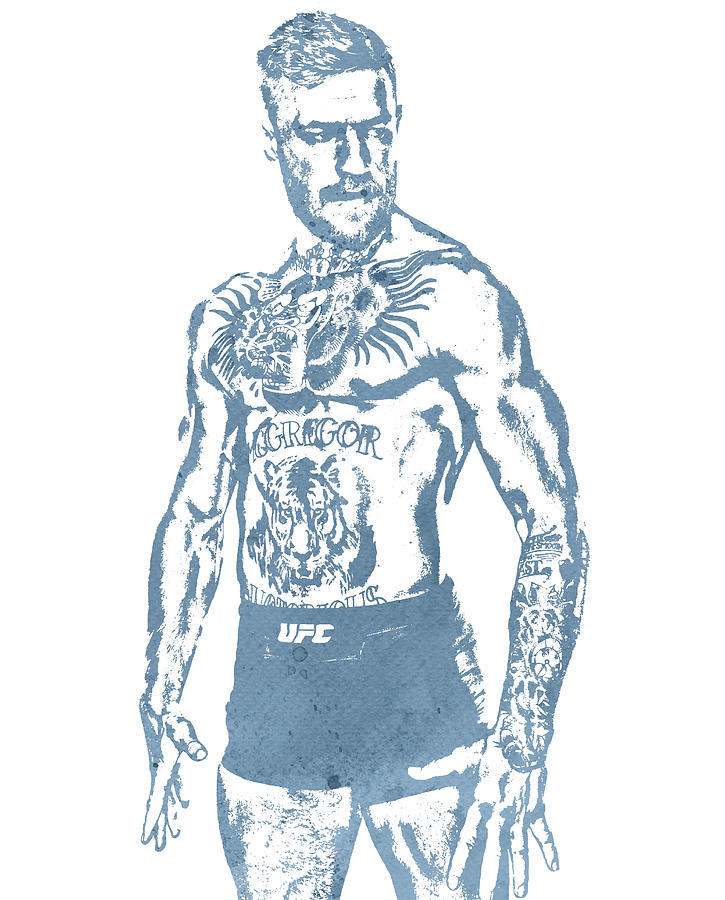 Conor mcgregor ufc water color pixel art mixed media by joe hamilton