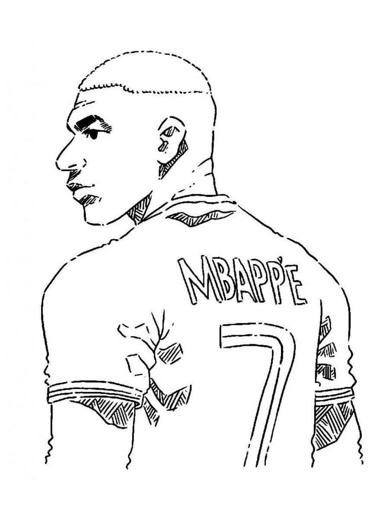 Mbappe coloring pages by coloringpageswk on