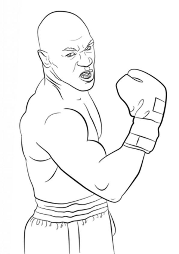Colorful mike tyson colorg page