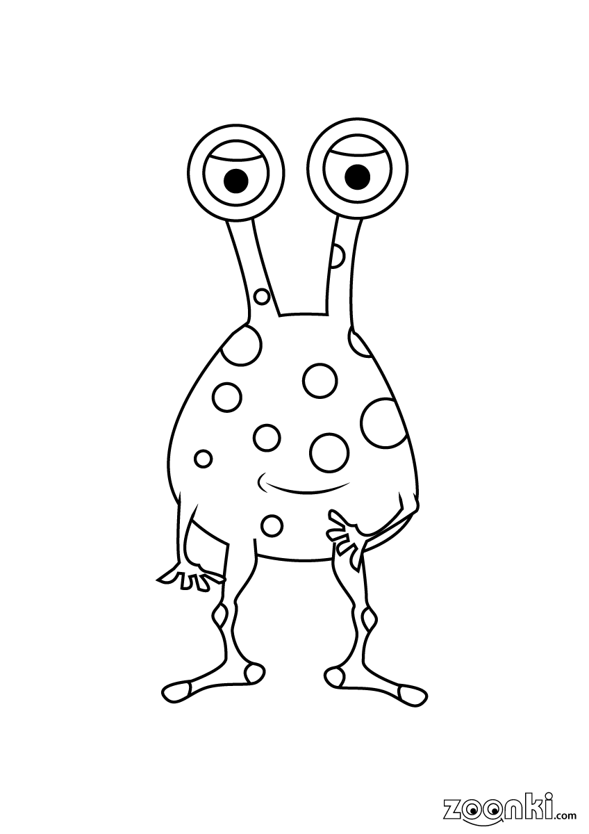 Cheeky aliens and ufo colouring pages