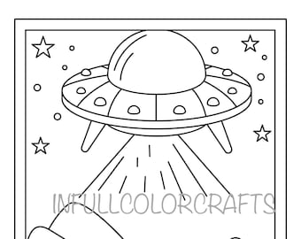 Ufo coloring page