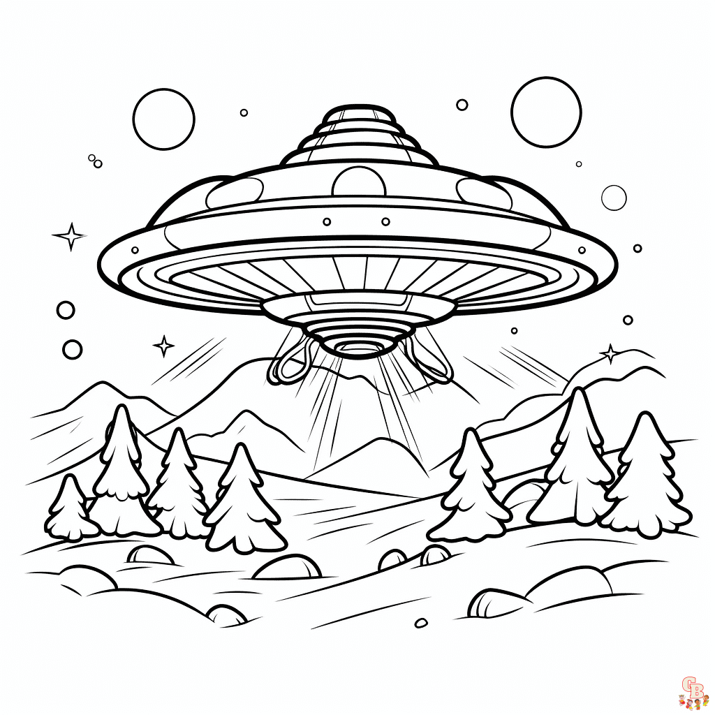 Printable ufo coloring pages free for kids and adults