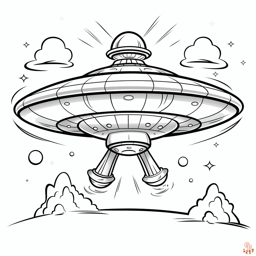 Printable ufo coloring pages free for kids and adults
