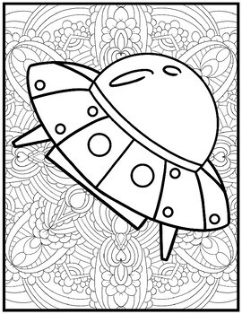Ufo coloring pages mindfulness coloring sheets space coloring pages
