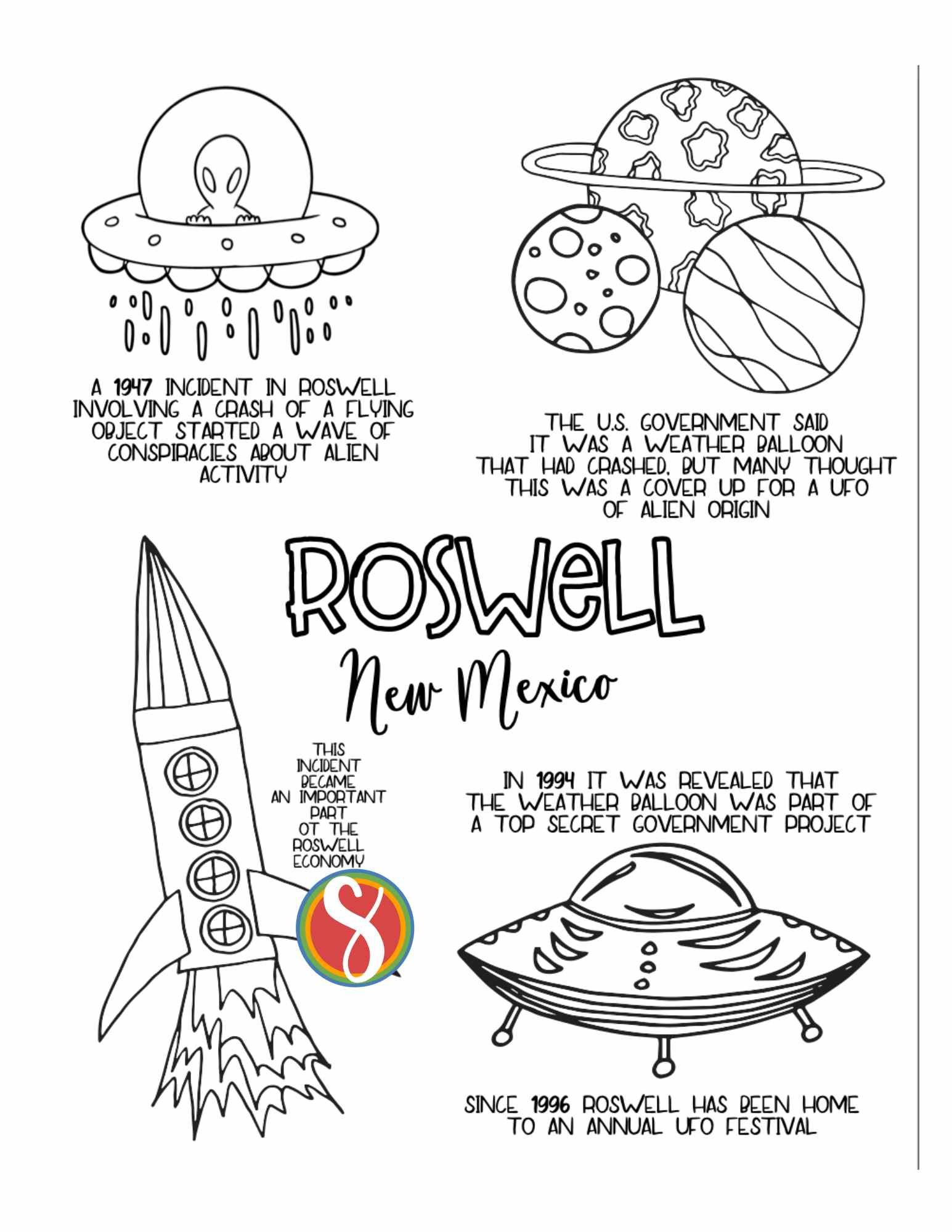 Free alien coloring pages â stevie doodles