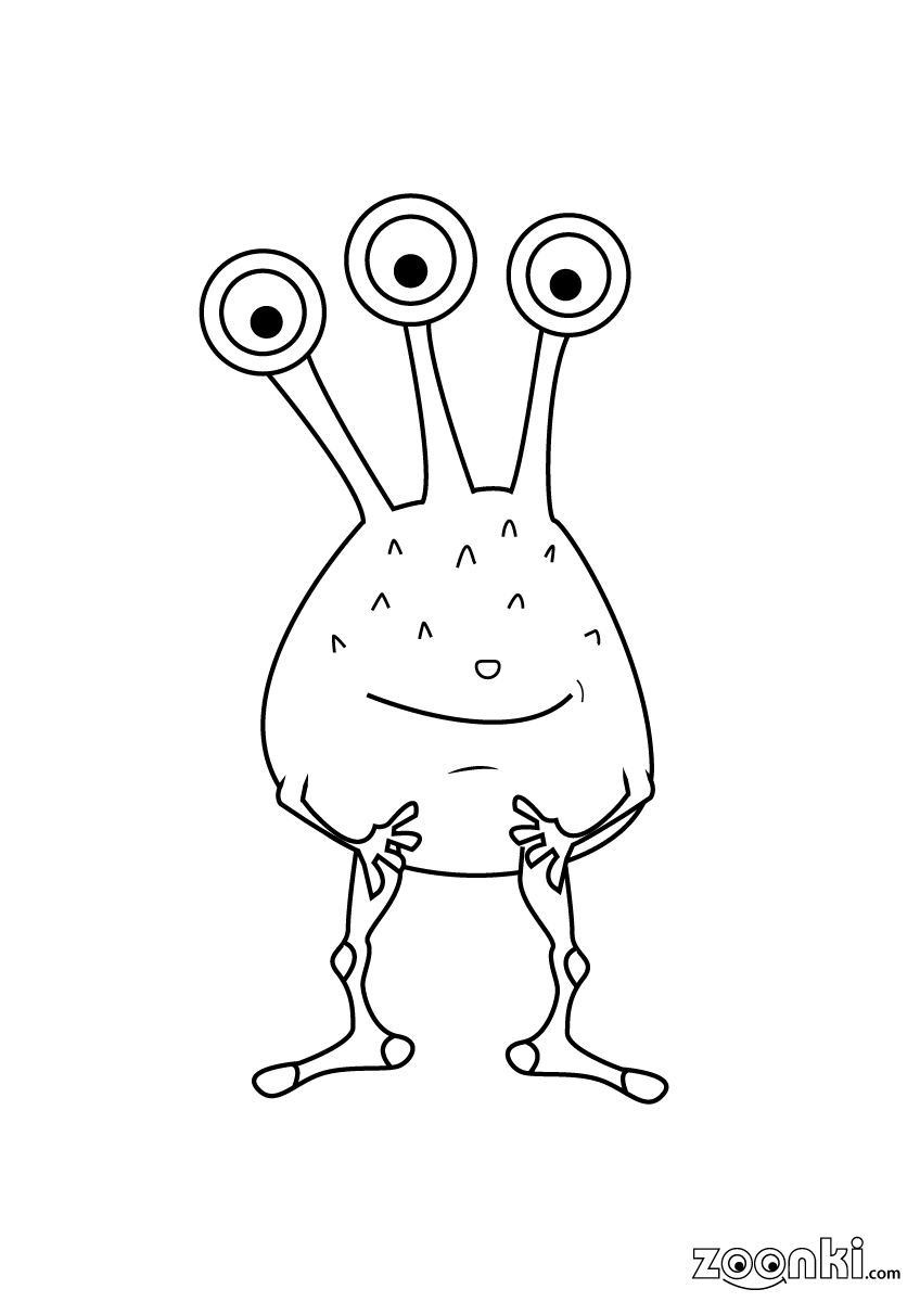 Cheeky aliens and ufo colouring pages