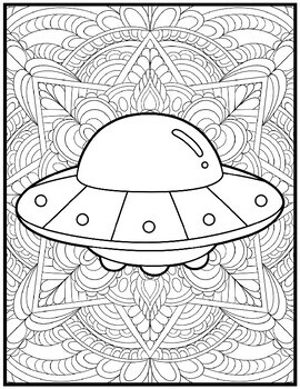 Ufo coloring pages mindfulness coloring sheets space coloring pages