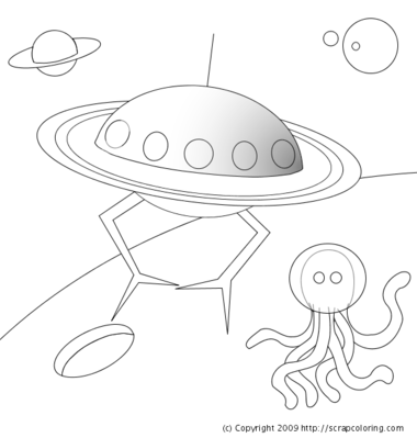 Ufo coloring page