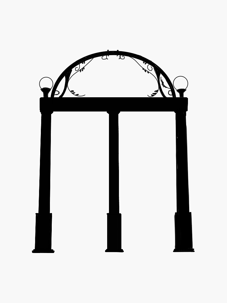 Uga arch sticker for sale by ellietsmith