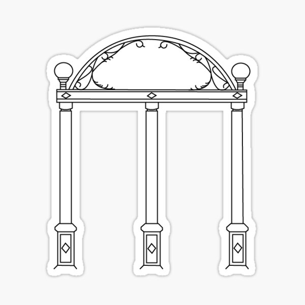 Uga arch sticker for sale by shree desai