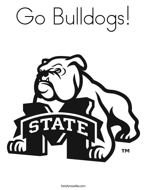 Go bulldogs coloring page