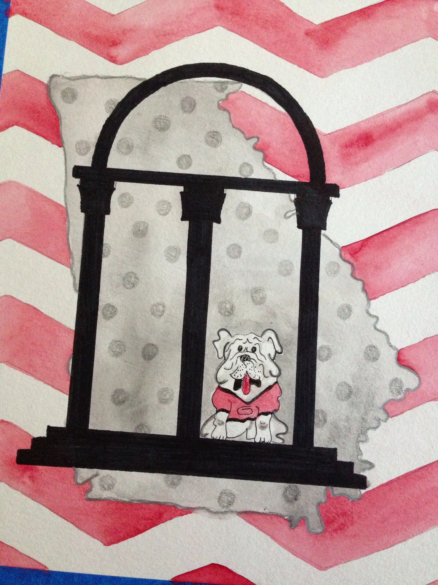 Uga arch and bulldog wildblumenink contact megan at mt in mural uga coloring pag