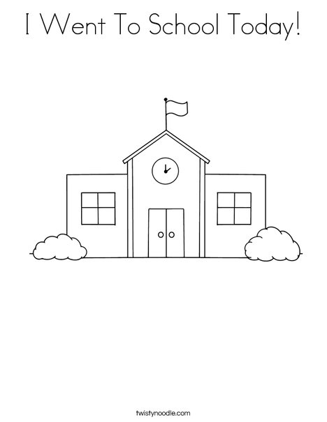 I went to school today coloring page