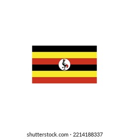 Uganda flag icon flat style design stock vector royalty free