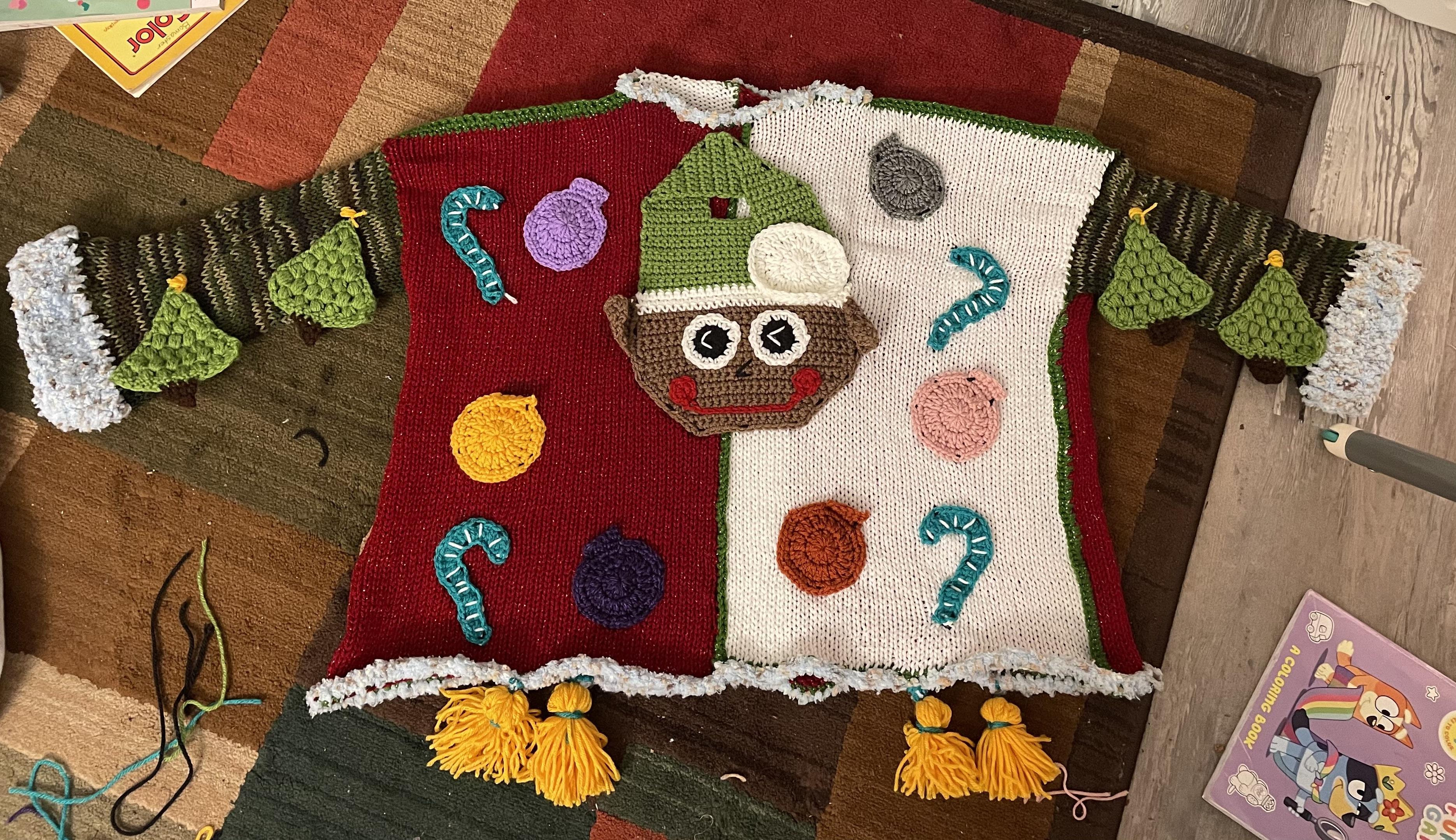 Christmas sweaters for hubby and me sweater curse averted rknitting