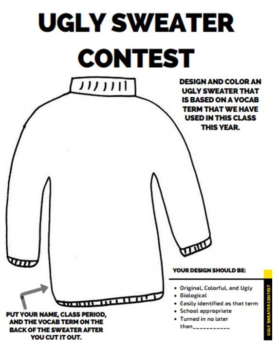 Ugly sweaters and vocabulary review