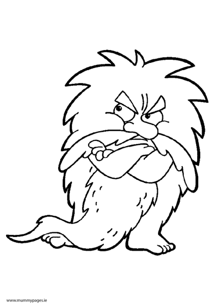 The ugly troll colouring page