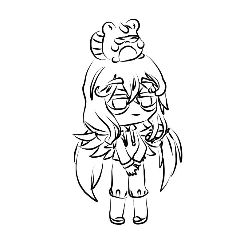 Yet another ugly coloring page im not saying the oc is ugly im saying my art is ugly rgachaclub