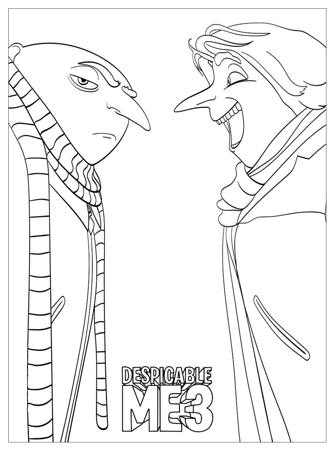 Ugly me coloring pages for kids
