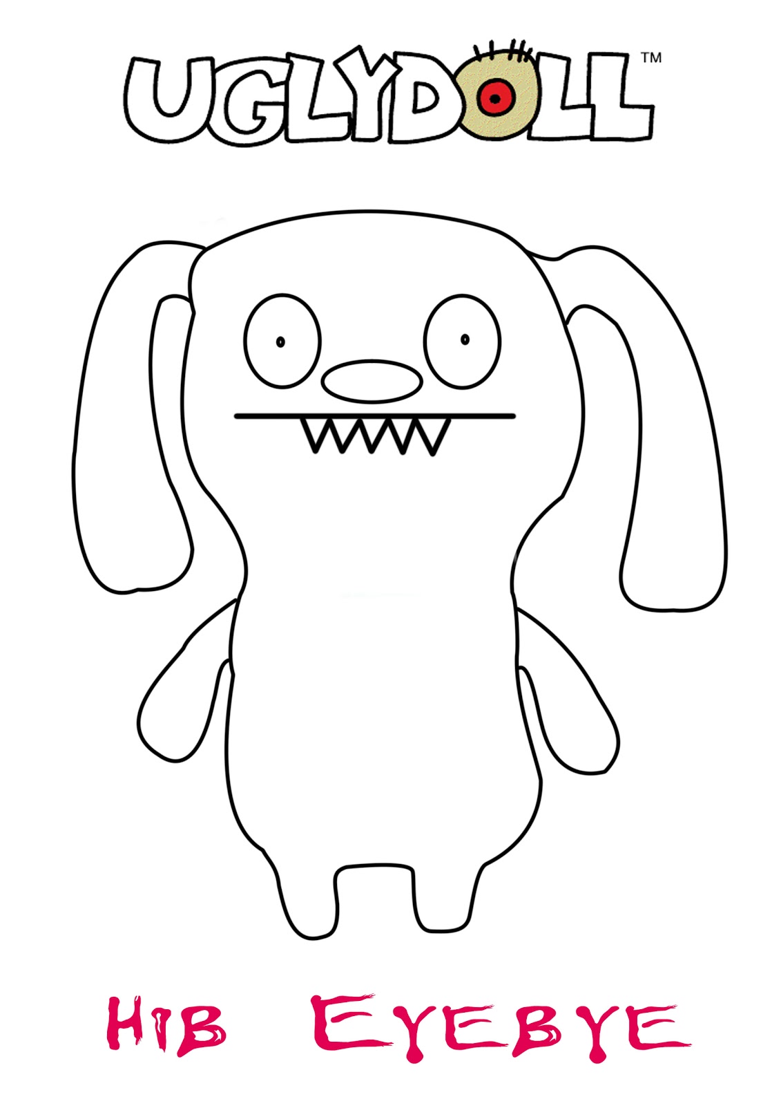 Ugly doll coloring pages team colors
