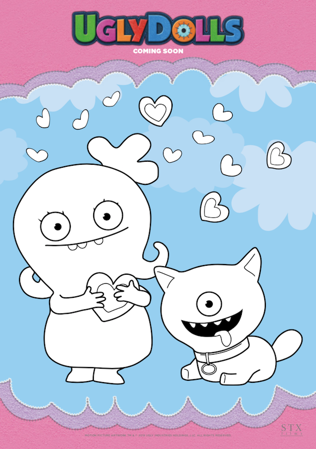 Uglydolls printables activity sheets and movie night