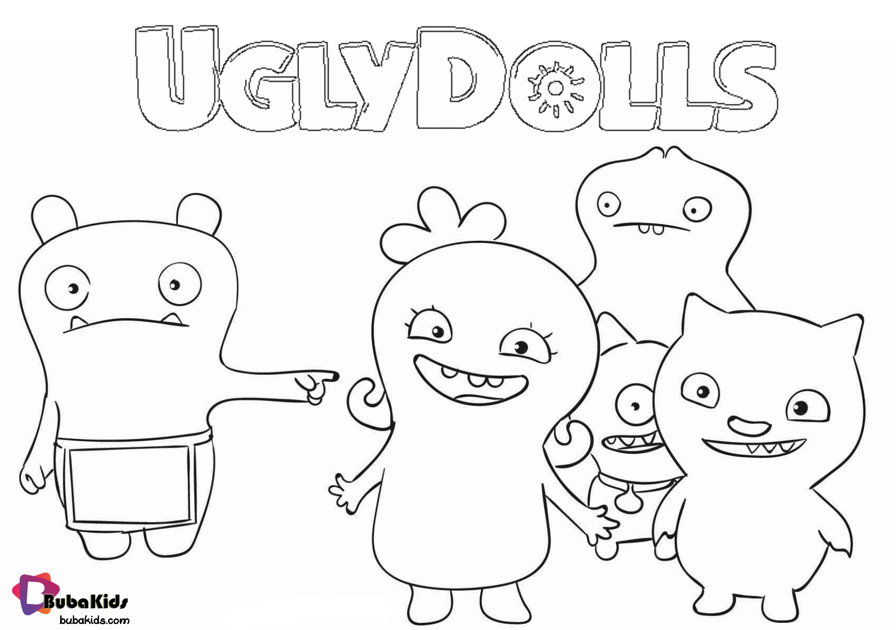 Free printable uglydolls coloring page coloring sheet uglydolls coloringsheet uglydollâ coloring pages inspirational cartoon coloring pages coloring pages