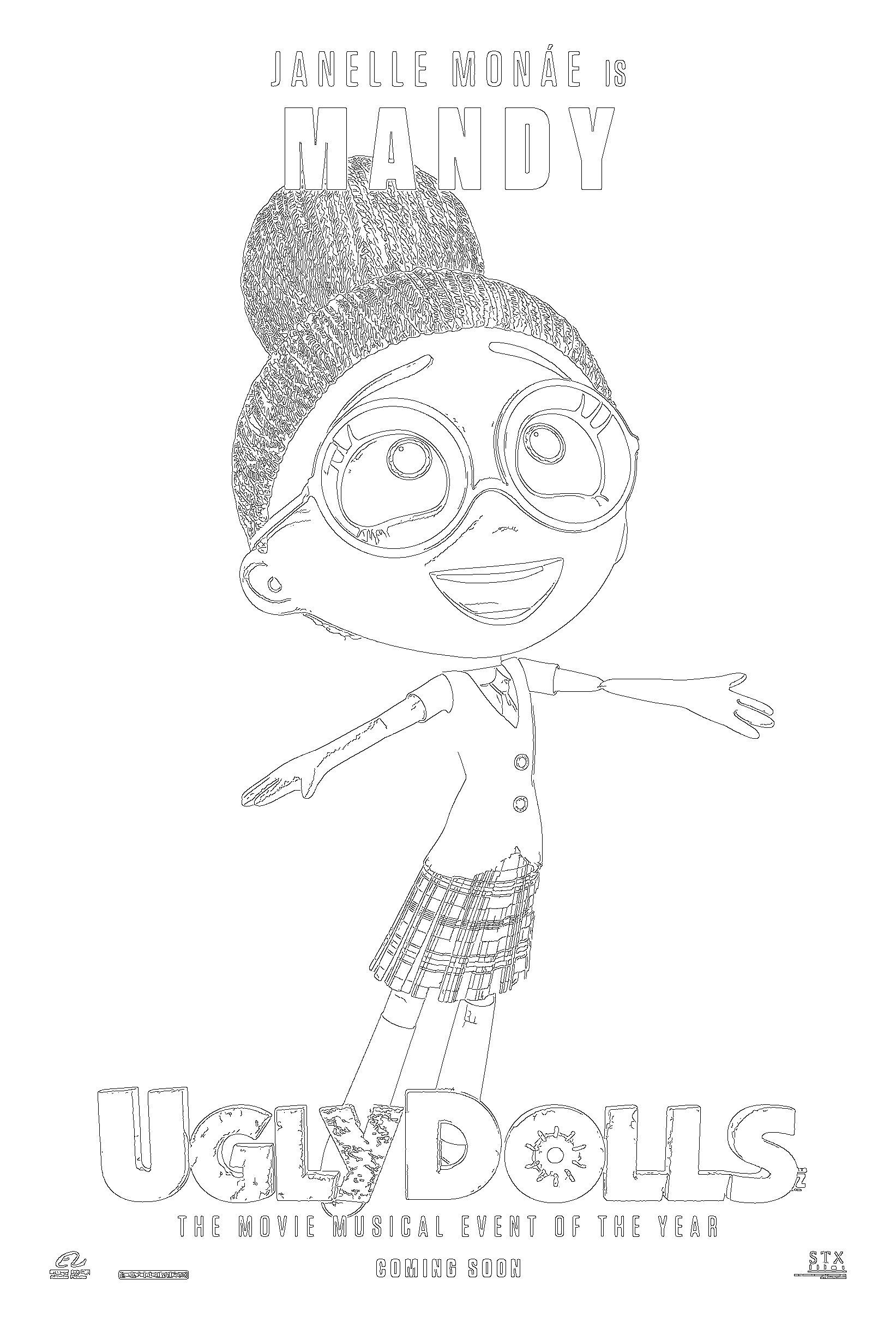 Ugly dolls coloring pages