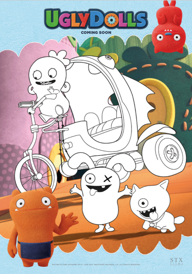 Uglydolls printables activity sheets and movie night