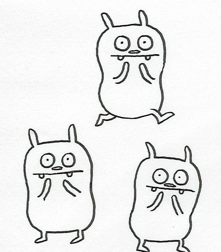 Uglydoll original drawing by its creator david horvath sun