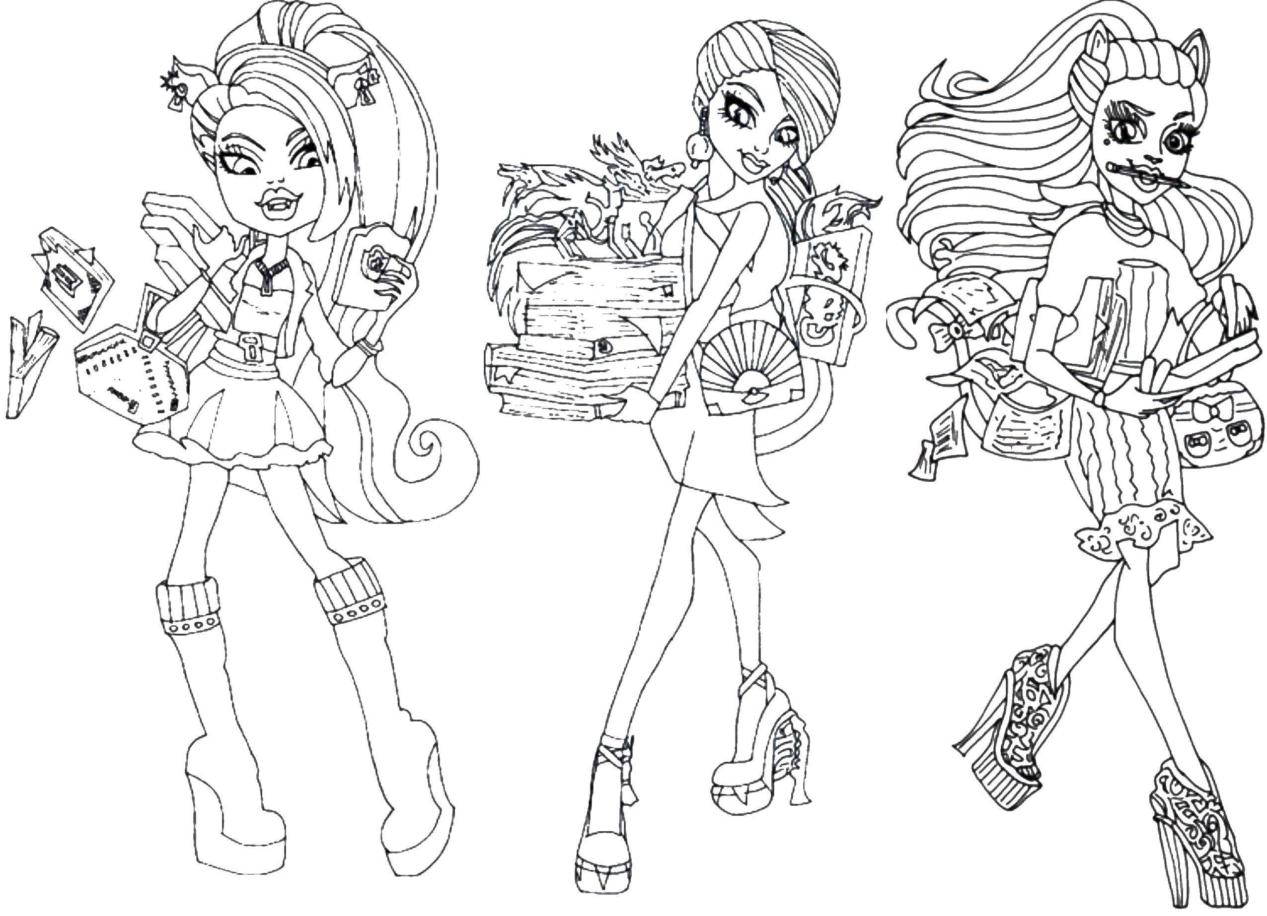 Online coloring pages doll coloring ugly doll monster high monster high