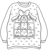 Christmas sweaters coloring pages free coloring pages