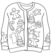 Christmas sweaters coloring pages free coloring pages