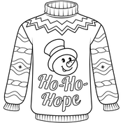 Christmas sweaters coloring pages free coloring pages