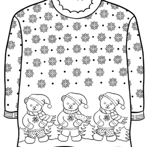 Christmas sweater coloring pages printable for free download