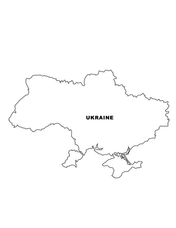 Ukraine map fãrbung seite