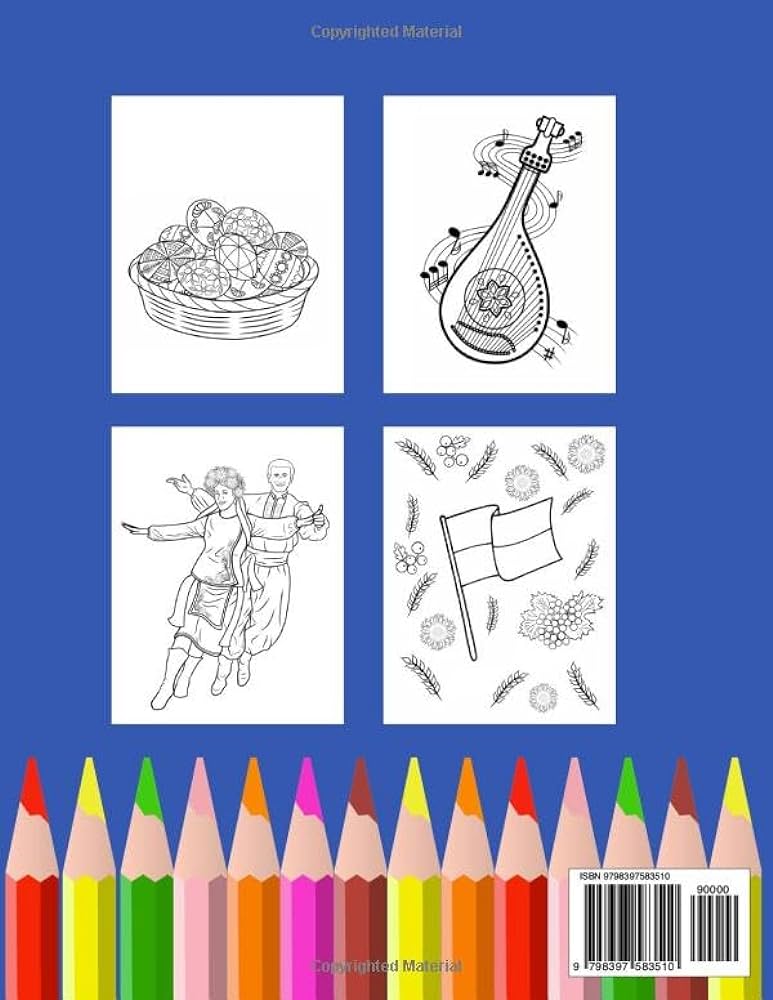 Colorful ukraine coloring book for kids and adults profits help ukrainians directly written in english and ukrainian learn about ukraine color original ukrainian designs gidcumb heather n kubik colin e