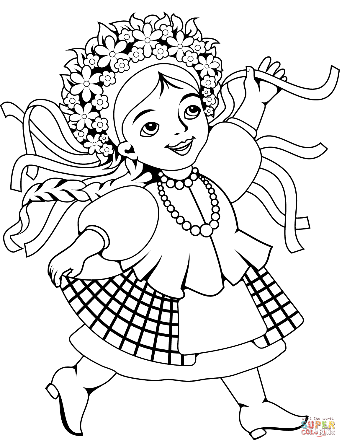 Ukrainian woman coloring page free printable coloring pages christmas coloring pages free printable coloring pages coloring pages