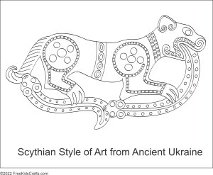 Ancient ukrainian scythian coloring pages