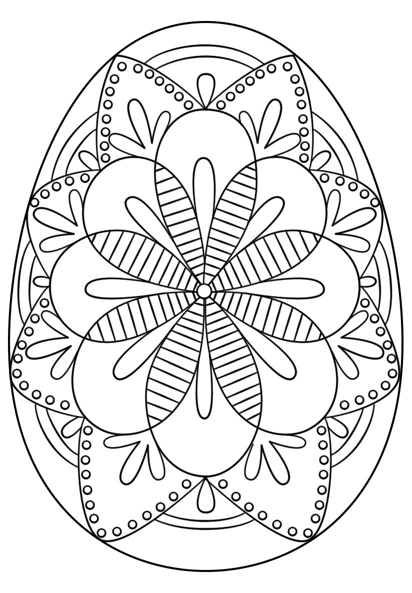 Easter eggs coloring pages printable for free download