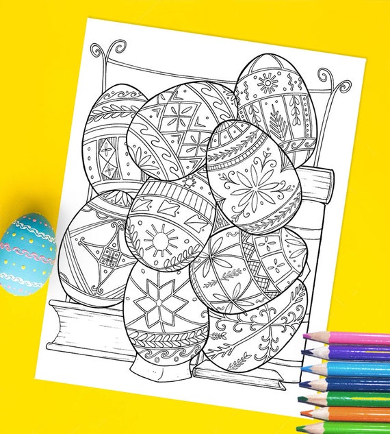 Pysanka ukrainian easter eggs hand