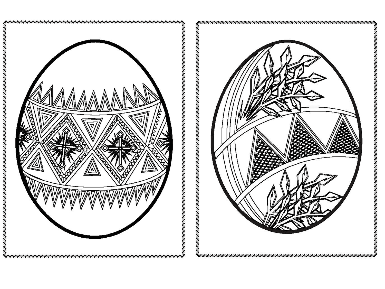 Places for free printable easter egg coloring pages