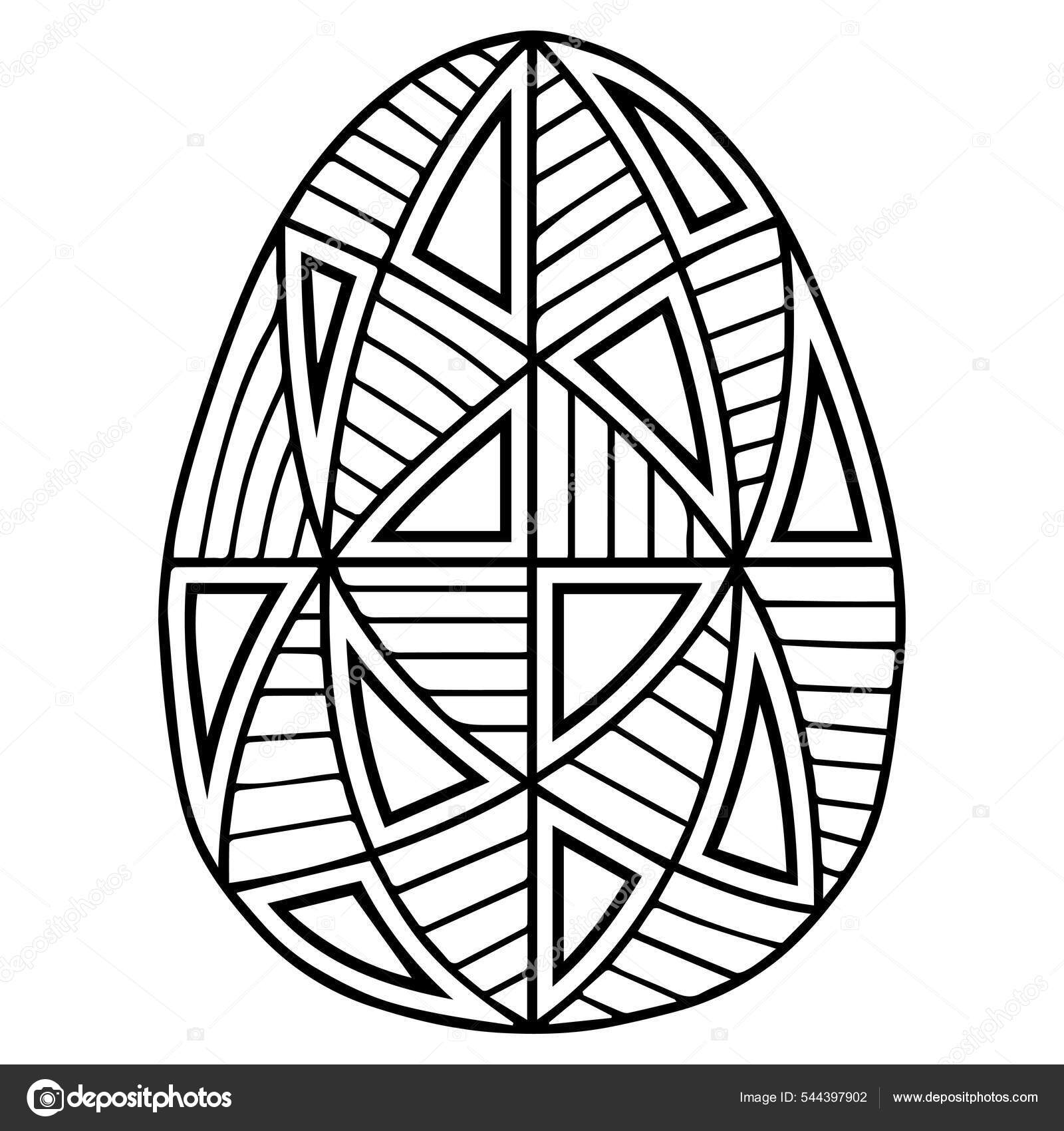 Vector coloring book page adult coloring black contour detailed easter stock vector by natasha