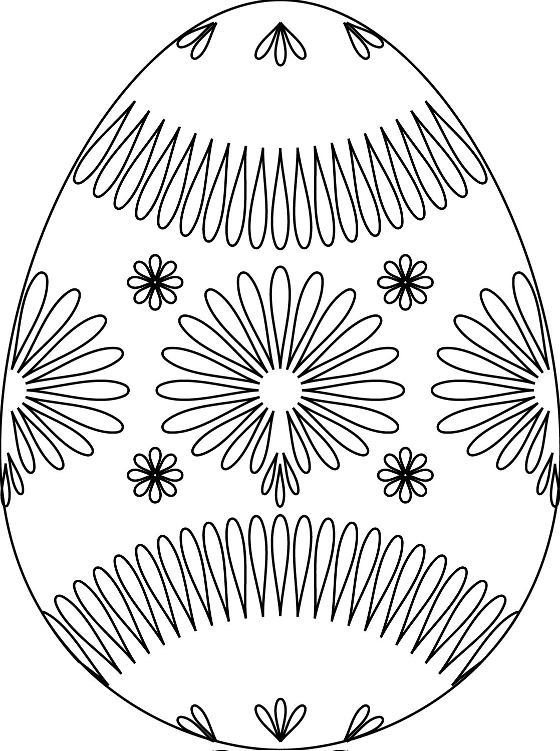 Easter eggs coloring pages printable for free download