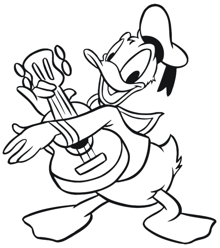 Free donald duck playing ukulele
