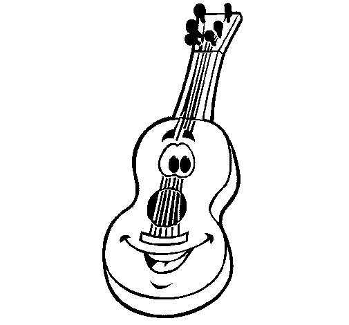 Coloring pages spanish guitar coloring pages