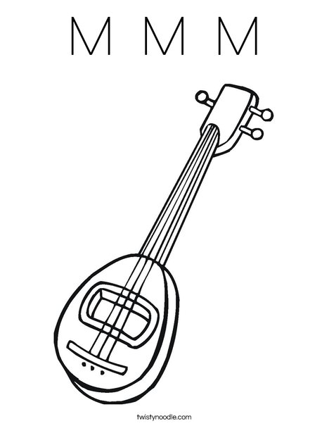 M m m coloring page