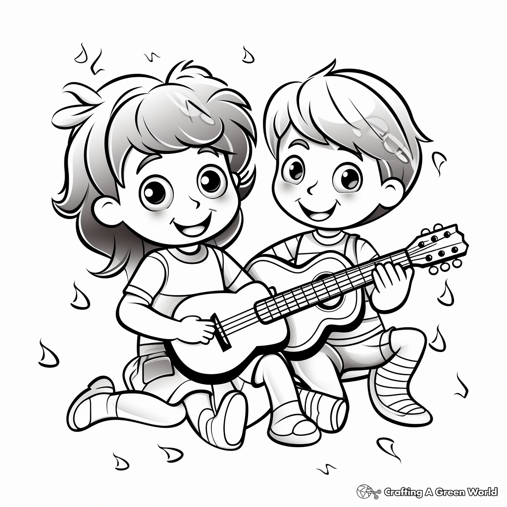 Guitar coloring pages