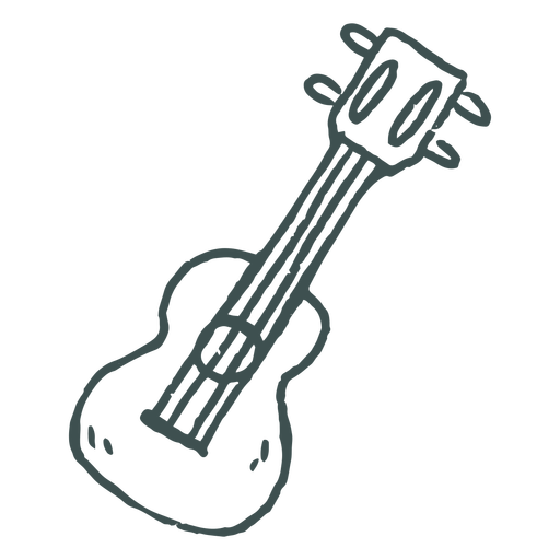 Ukulele instrument doodle png svg design for t