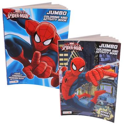 Ultimate spiderman jumbo coloring activity book â office supplies
