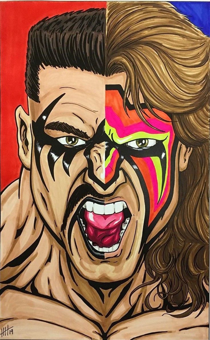 Ultimate warrior transformation warrior drawing wwe pictures wrestling posters